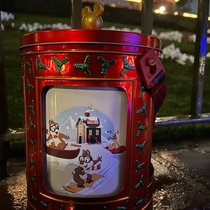 Holiday Mickey & Friends Musical Tin Popcorn Bucket 2022